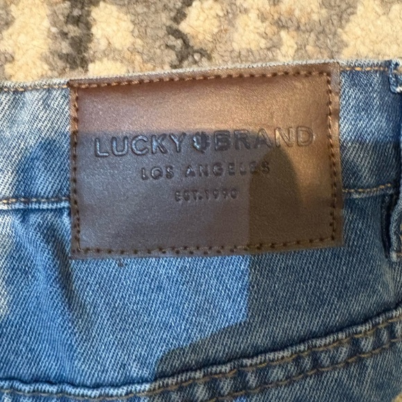 Lucky Brand Highrise Mom Patch Works Blue Jeans Size 6 Cotton - Picture 6 of 12